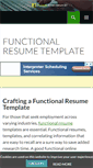 Mobile Screenshot of functionalresumetemplate.net